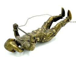 Antik mässing staty, Clown