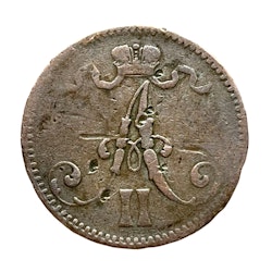 5 penniä 1866 copper, Finland