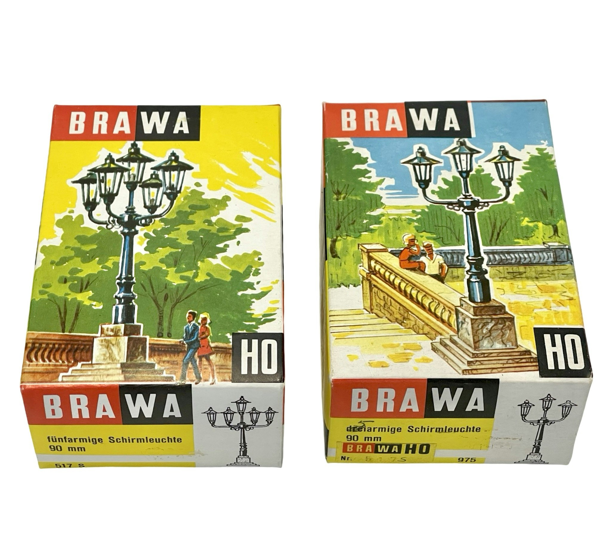 BRAWA HO 517 S, ett par Utomhus 5 ljus lyktstolpe