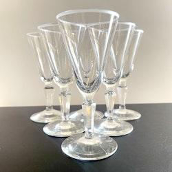 6 Schnapsgläser Glas Schnapsglas, sechseckiges Bein