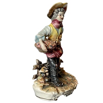 Vintage Capodimonte porslin figurin, Italien