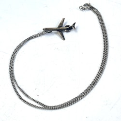 Flygplan halsband, Silver 925