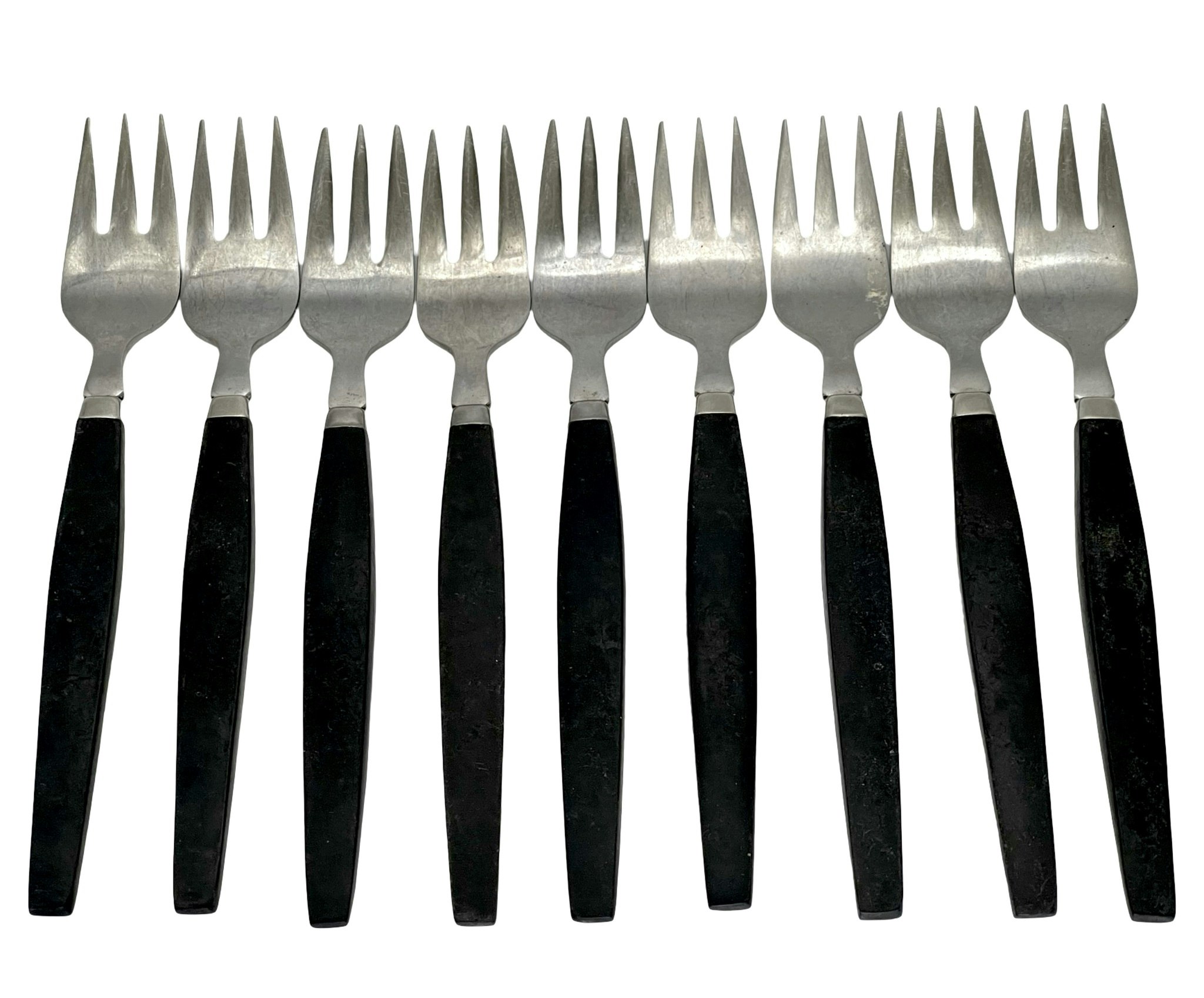 Cutlery in stainless steel and Bakelite, 25 pieces