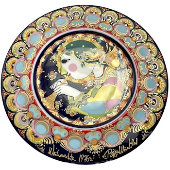 Björn Wiinblad, Porcelain Christmas plate 1976, Rosenthal