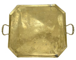 Antique Tray brass, 18th century, Length: 48 cm