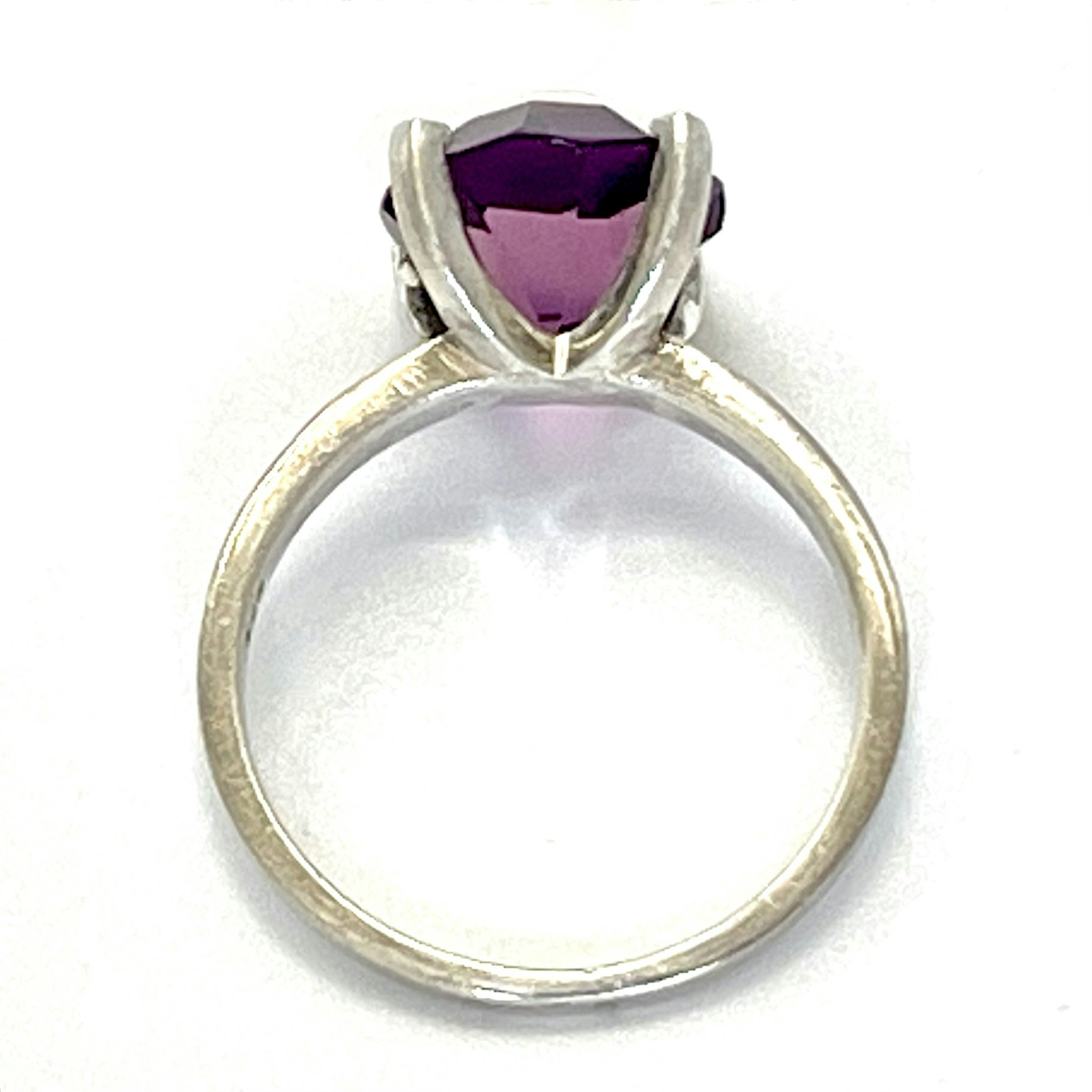 RING, HSG 925 sterling silver, lila sten