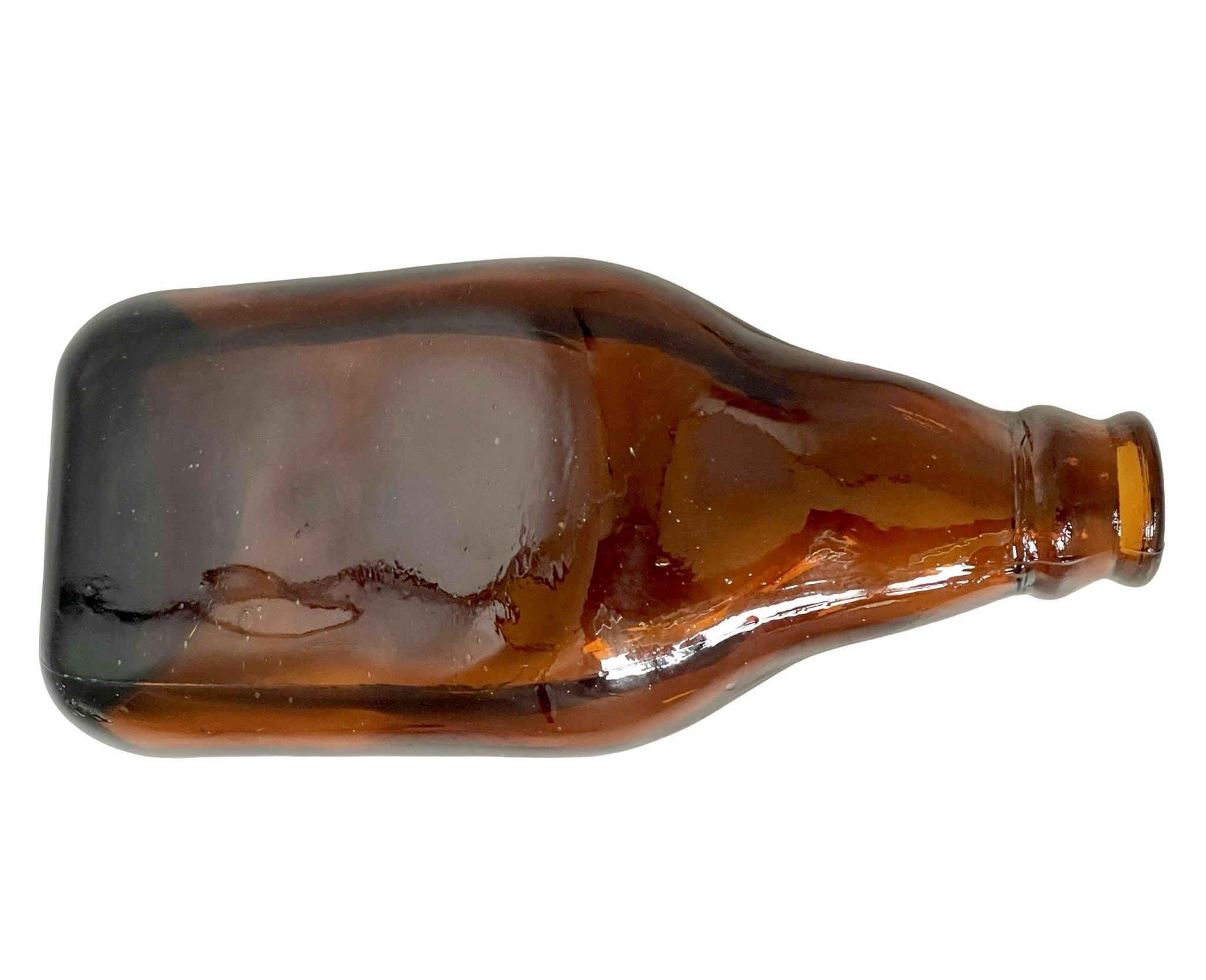 Konstglasflaska Skål/Askfat, Skulpterat glas