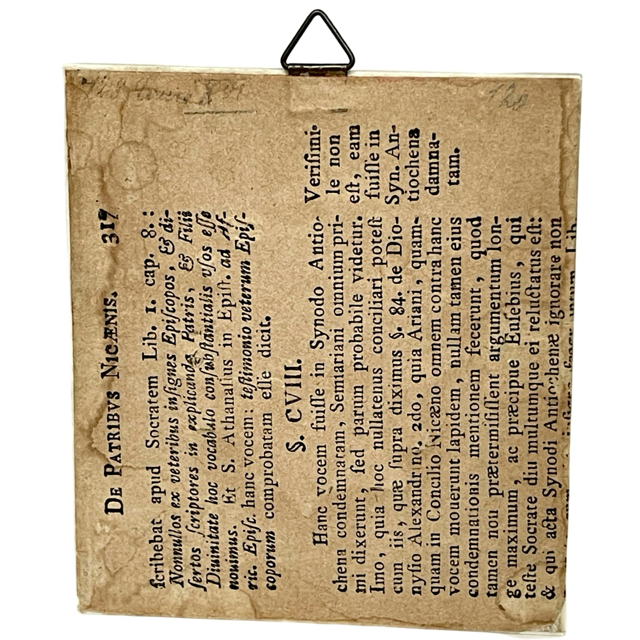 Antik målad Miniatyrtavla, ben, signerad