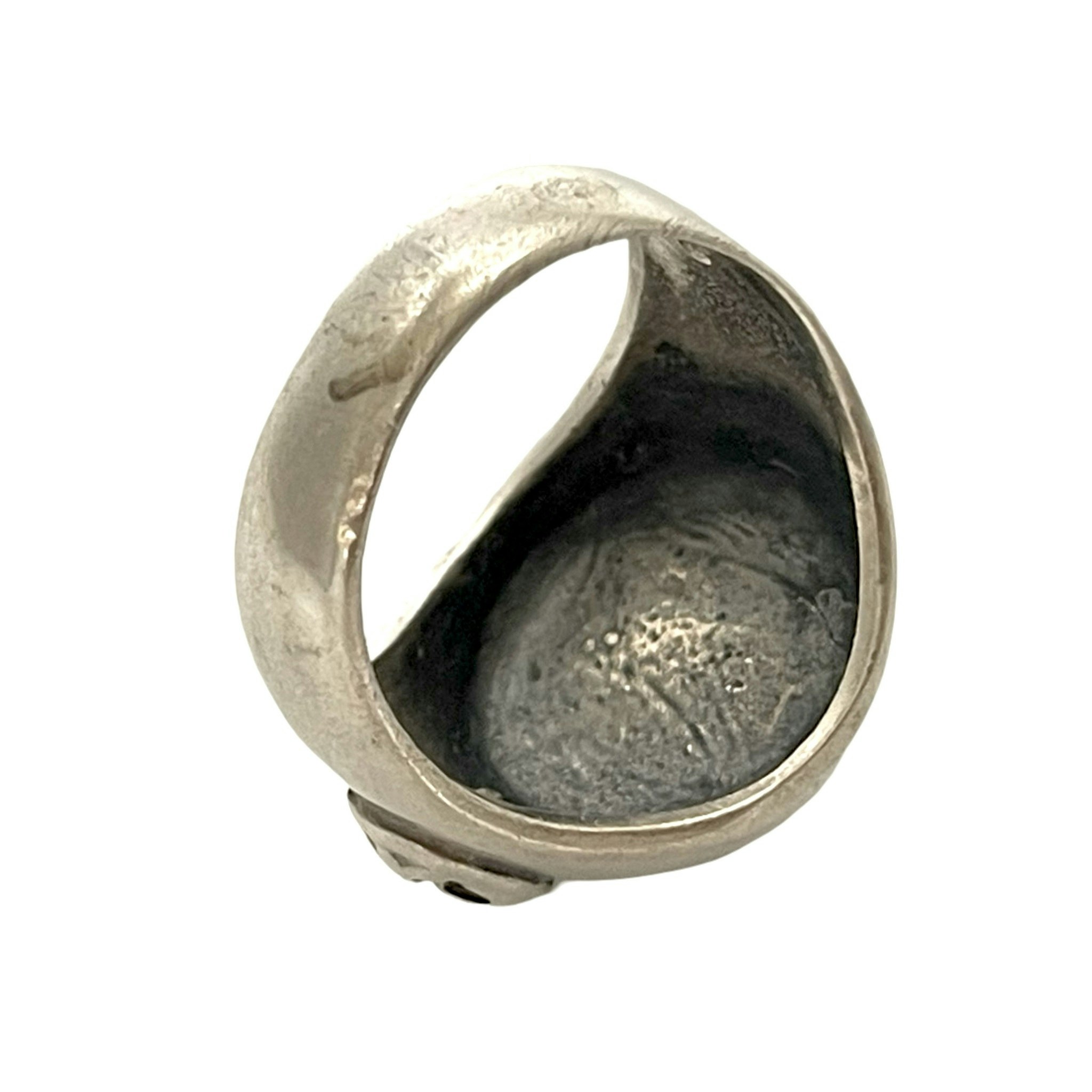 Signetring Fleur de Lys, lilja blomma 925 sterling silver