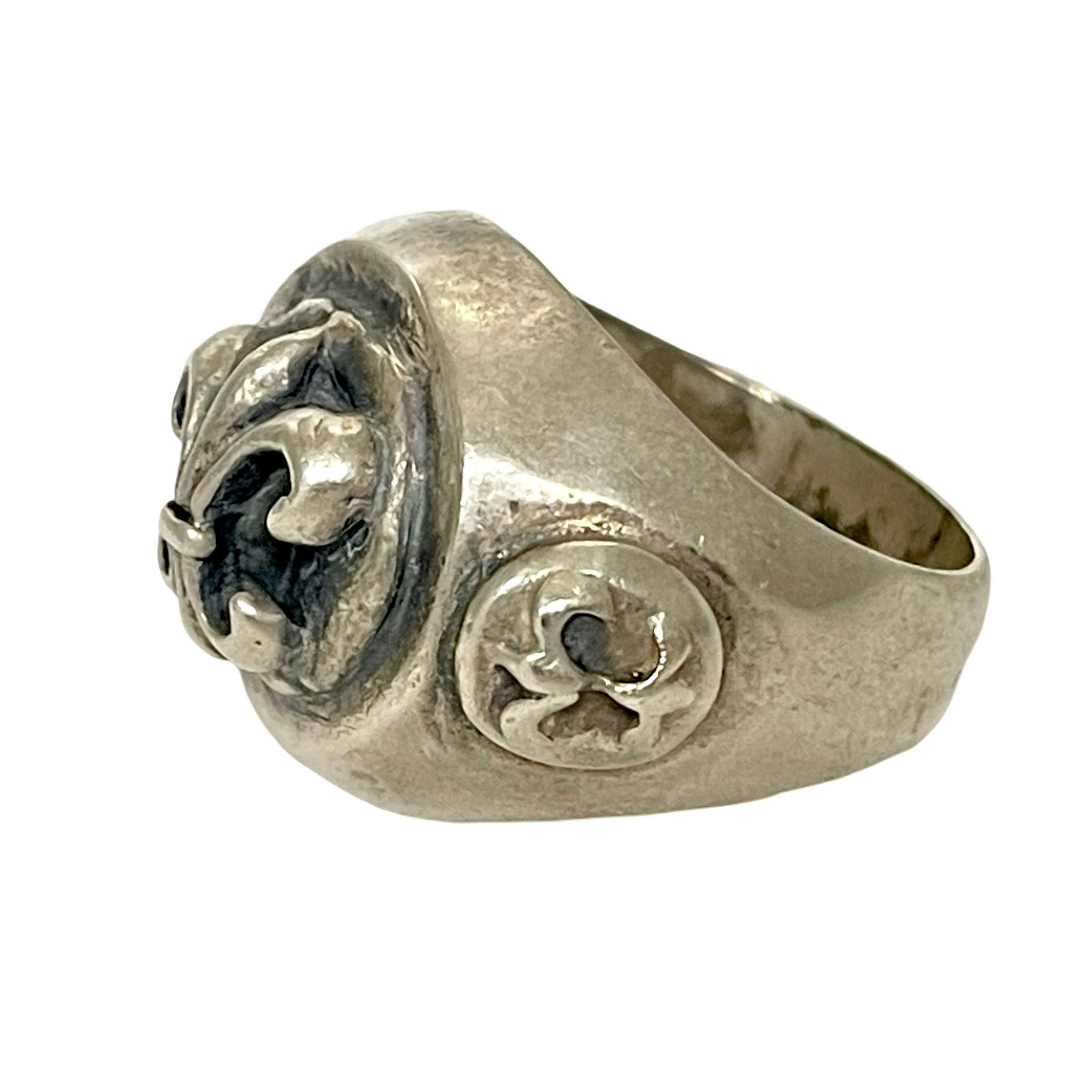 Signetring Fleur de Lys, lilja blomma 925 sterling silver