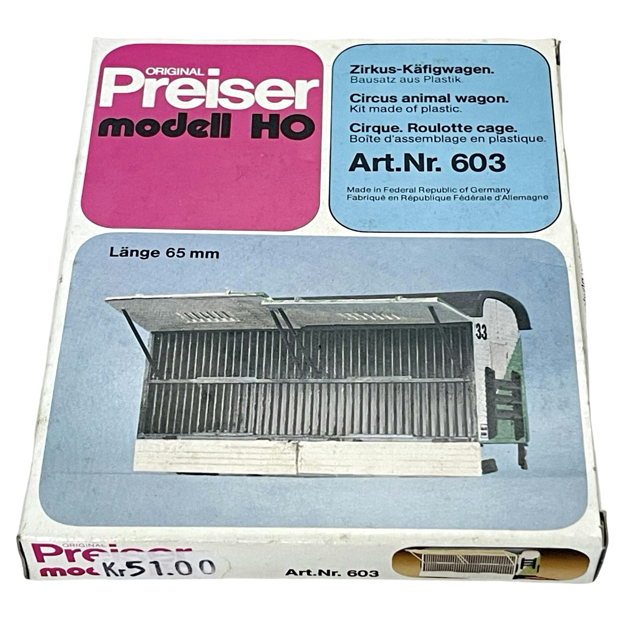 6 st, Preiser modell HO 602, 603, 604, 605, 1148