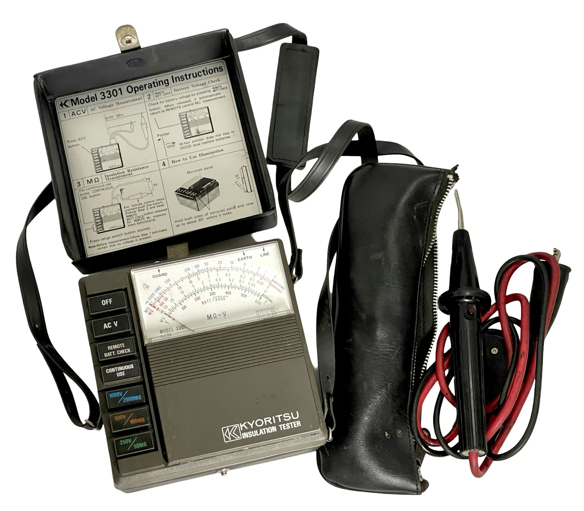 Kyoritsu 3301, 02 isolatieweerstandstester / AC-spanningsmeter