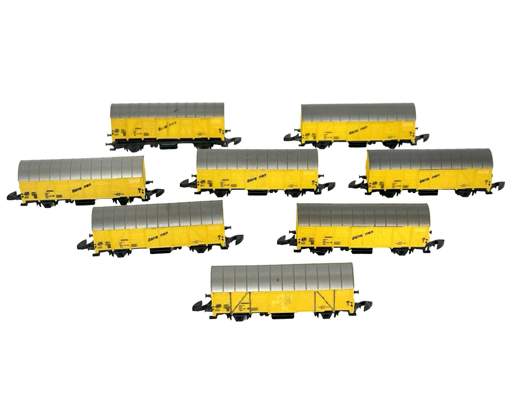 8 st, Märklin 8606, Z Mini-Club, Godsvagn Ibbis "Bananas"
