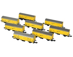 8 stuks, Märklin 8606, Z Mini-Club, Goederenwagon Ibbis "Bananen"