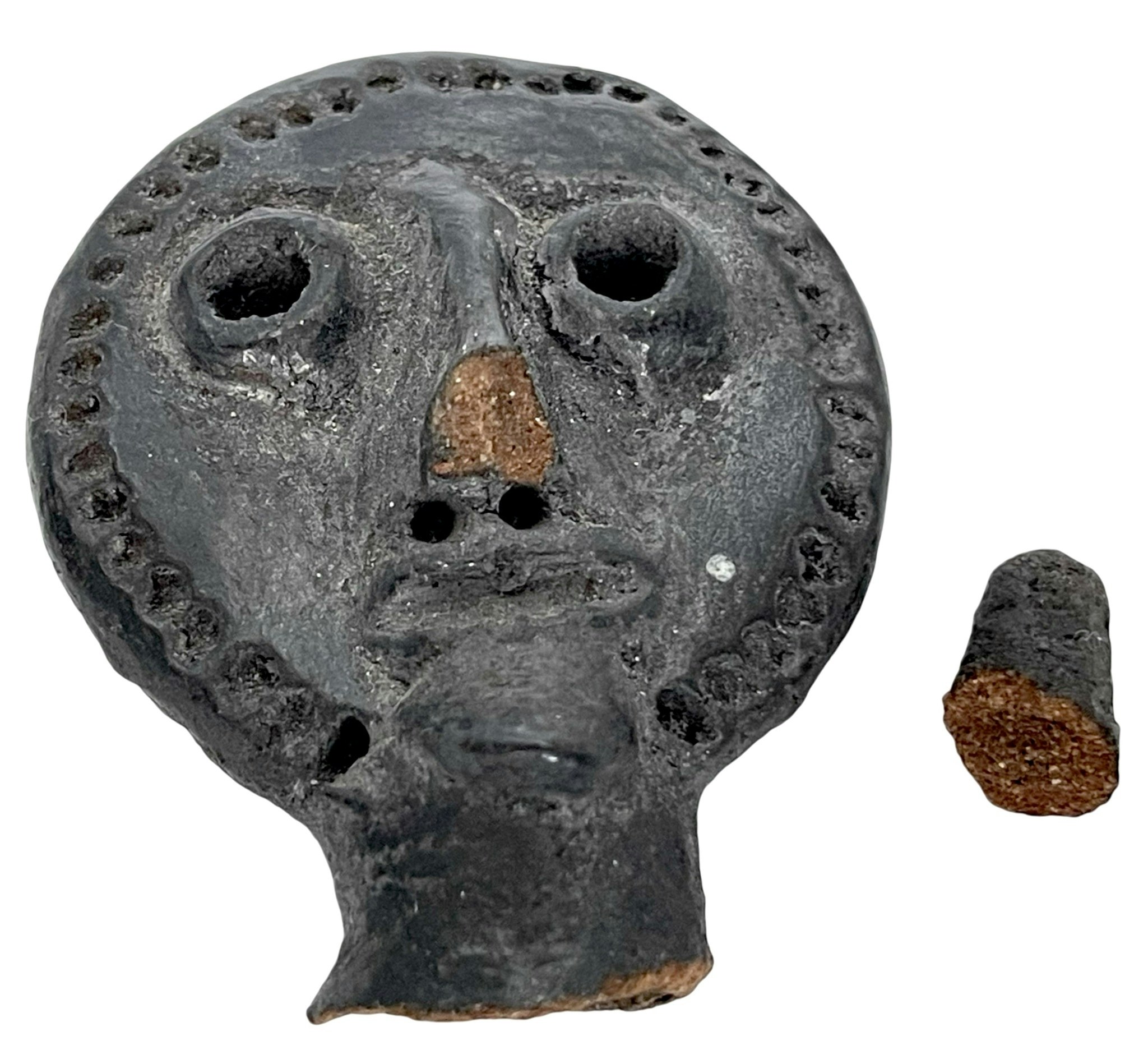 Antik Tête en Terre cuite, Terrakotta Akan Nsodia, Kwahu, Ghana