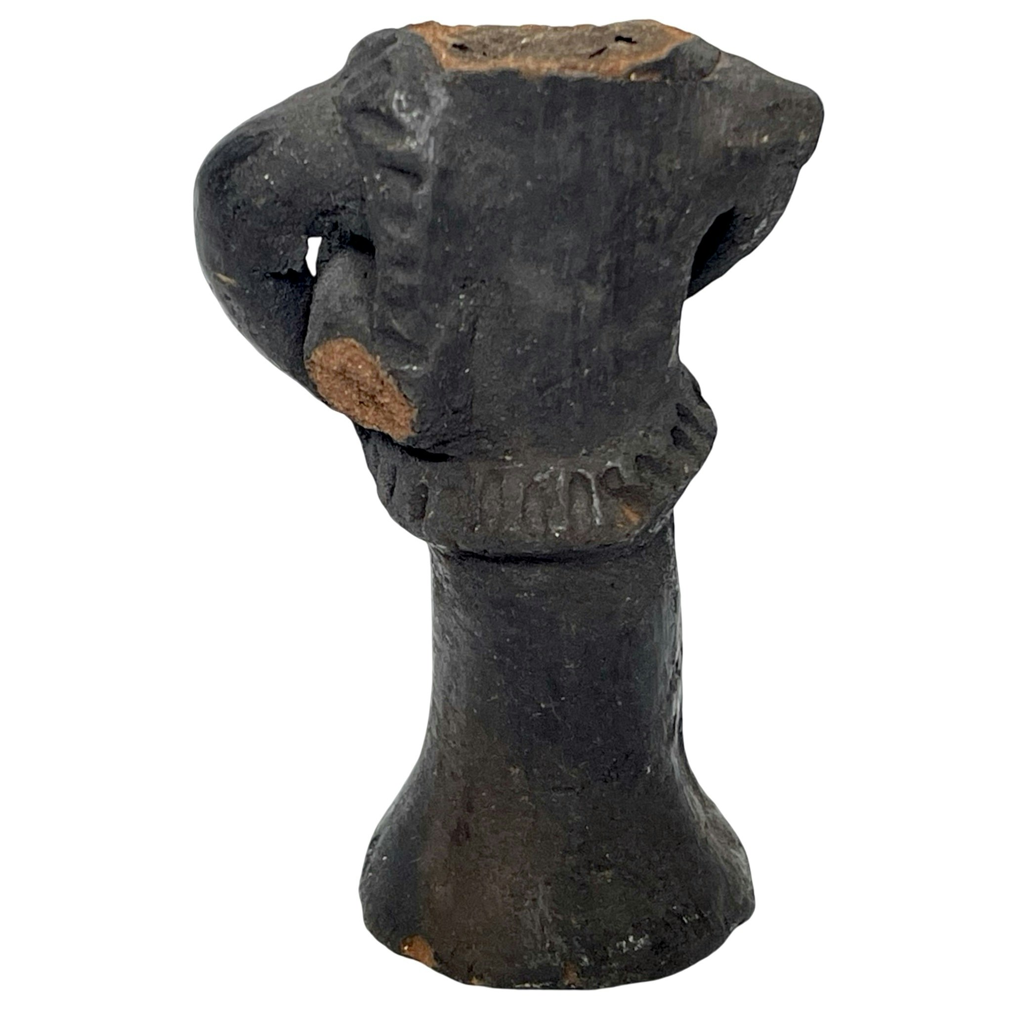 Antik Tête en Terre cuite, Terrakotta Akan Nsodia, Kwahu, Ghana