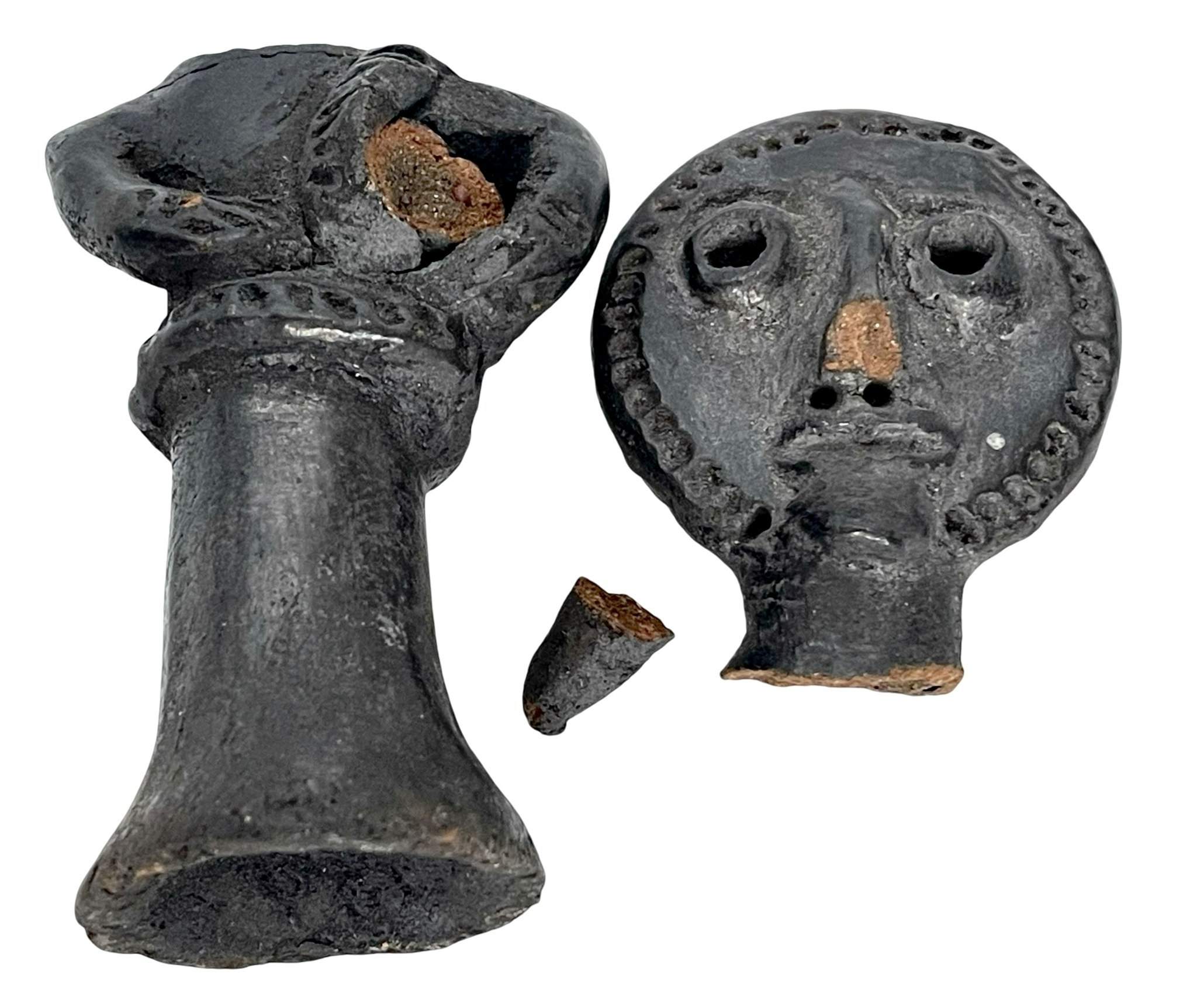 Antik Tête en Terre cuite, Terrakotta Akan Nsodia, Kwahu, Ghana