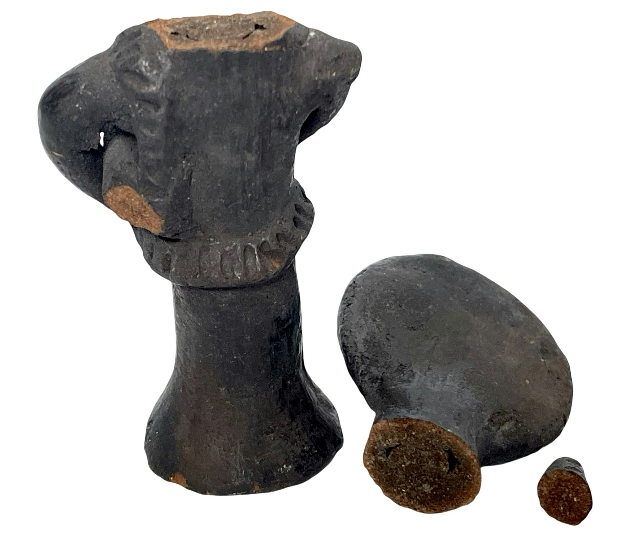 Antik Tête en Terre cuite, Terrakotta Akan Nsodia, Kwahu, Ghana