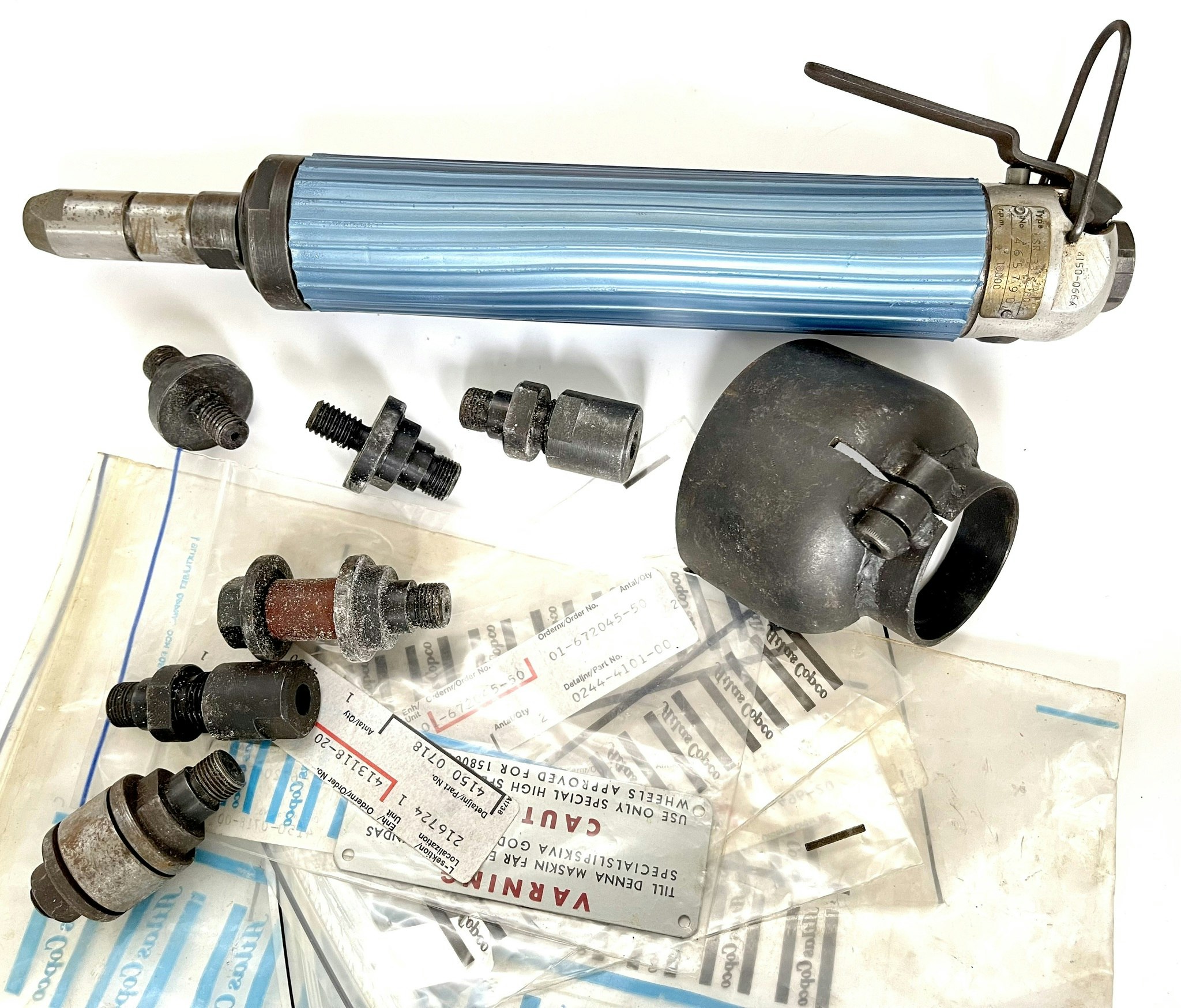 Trycklufts verktyg Slipmaskin Atlas Copco LSR 33 med Slipstenar