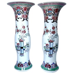 2 st, Kinesiska porslin vaser, Qing Dynastin 1644-1912