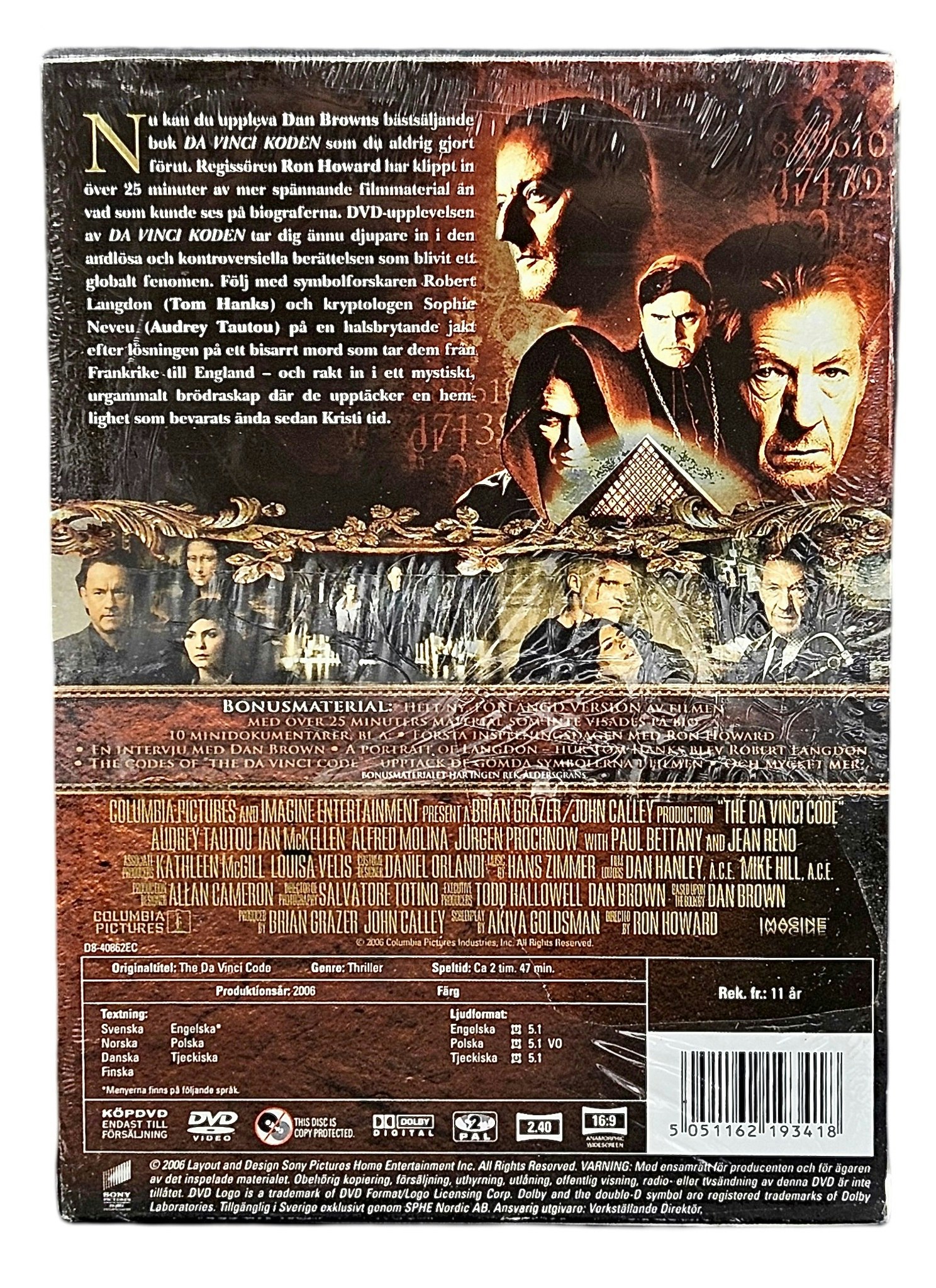 Da Vinci Koden, DVD NY