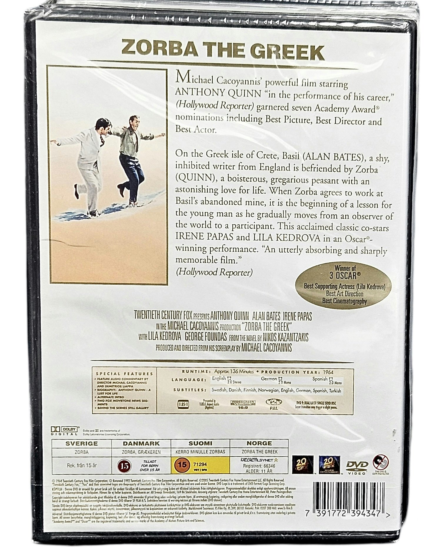 Zorba The Greek, 20th Century Classics, DVD NY