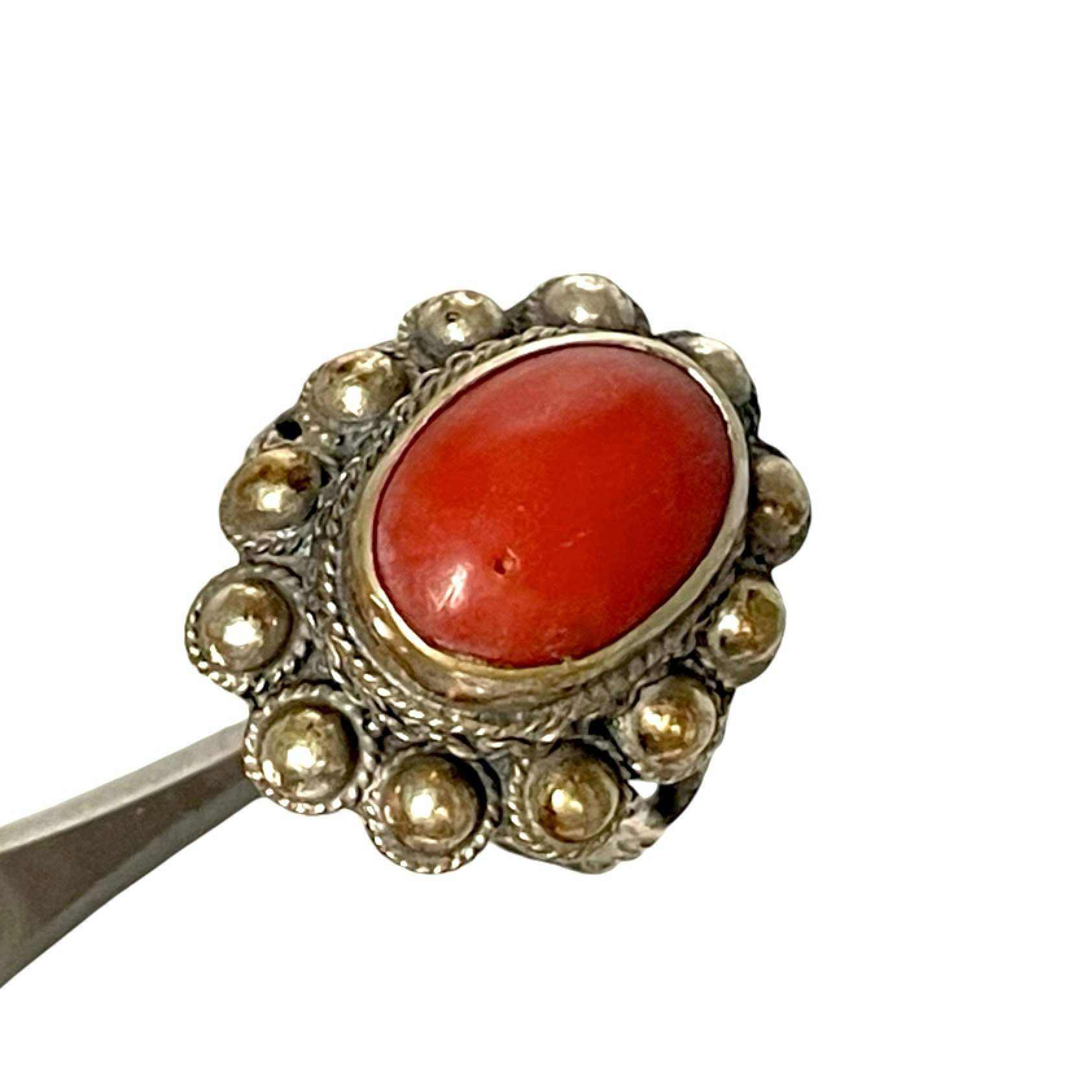 Antik korall silverring