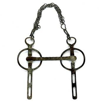 Antique Liverpool horse driving Rigid Bit, forged