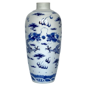 Chine, dynastie Qing (1644-1912) vase en porcelaine
