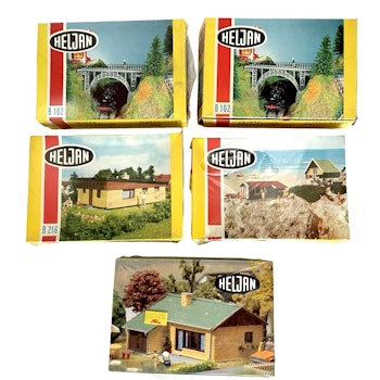 5 kpl, Heljan HO 1772, B350, B216, 2x B102