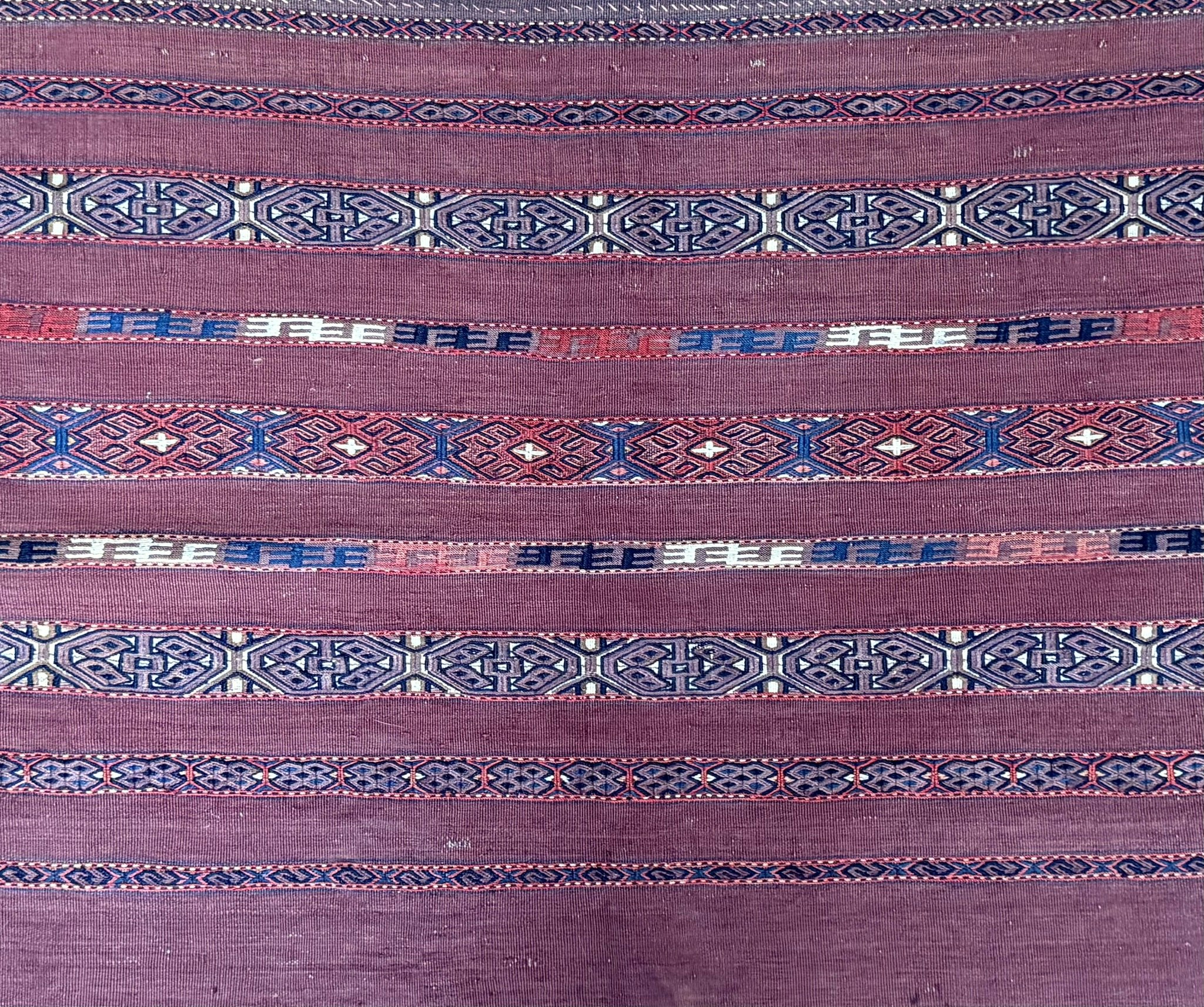 Handvävd turkmensk säck / Yastik 117 x 79 cm, 1800-talet