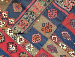 Antik Orientalisk matta, kelim, Ull och ört färgämne, ca 230x160 cm