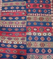 Antik Orientalisk matta, kelim, Ull och ört färgämne, ca 230x160 cm