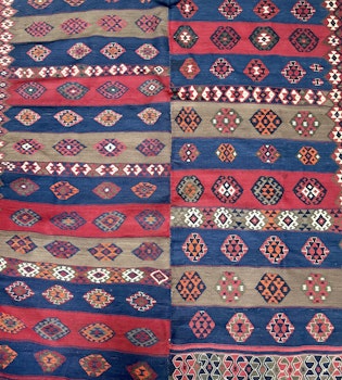 Antik Orientalisk matta, kelim, Ull och ört färgämne, ca 230x160 cm