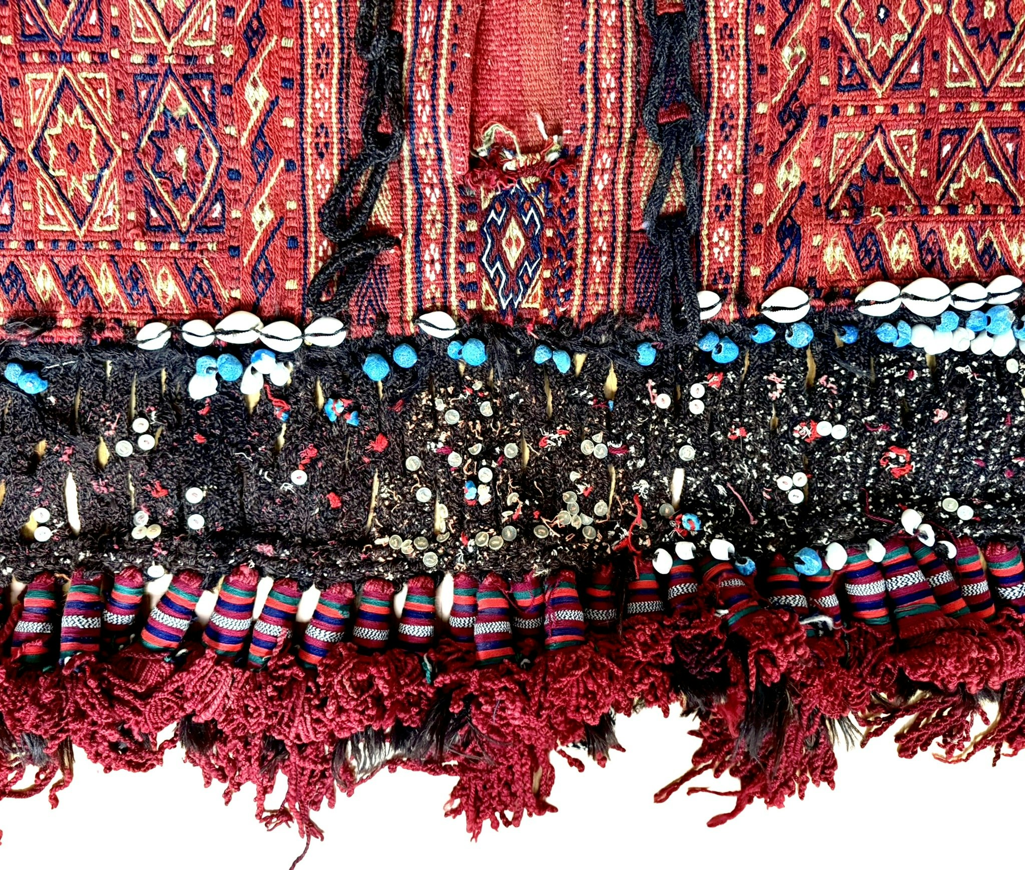 Antik orientalisk handknuten Sadelväska