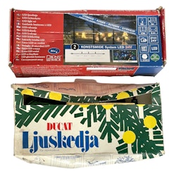 2 st, Ljuskedja Ljusslinga Julgransljus, Advent, Retro