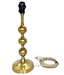 Bordslampa, Retro, vintage, 60-tal / 70-tal kullampa i mässing, 48 cm