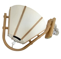 Jan Wickelgren, Vägglampa i teak med canvas, Aneta