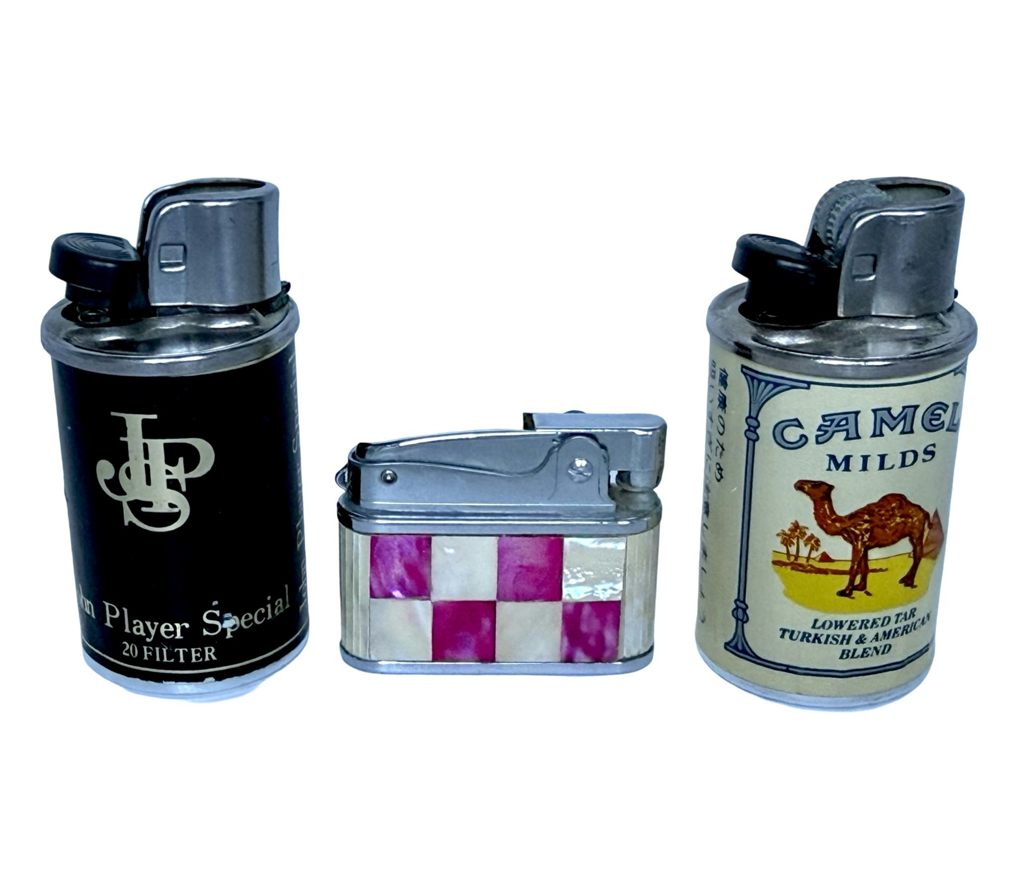 Vintage SmalL Pigeon & Camel & John Player special, cigarettändare