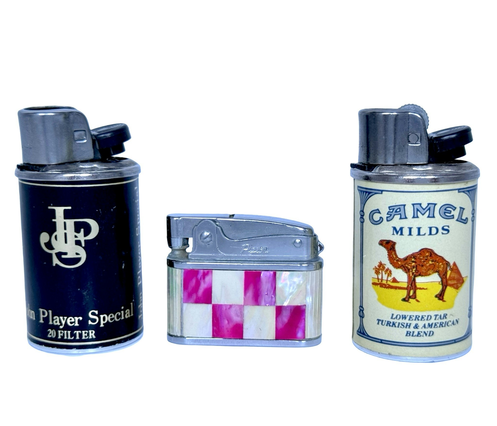Vintage SmalL Pigeon & Camel & John Player special, cigarettändare
