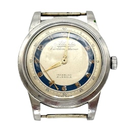 ATLANTIC, World Champion Watch 84893, 21 Jewels Men's Wristwatch with Blue Ring, 36mm