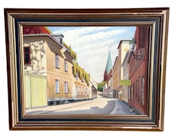 Otto E. Ljungqvist, Oljemålning på duk, Malmö S:t Petri kyrkan, signerad