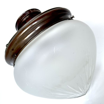 Taklampa, koppar, glas, Jugend, tidigt 1900-tal.