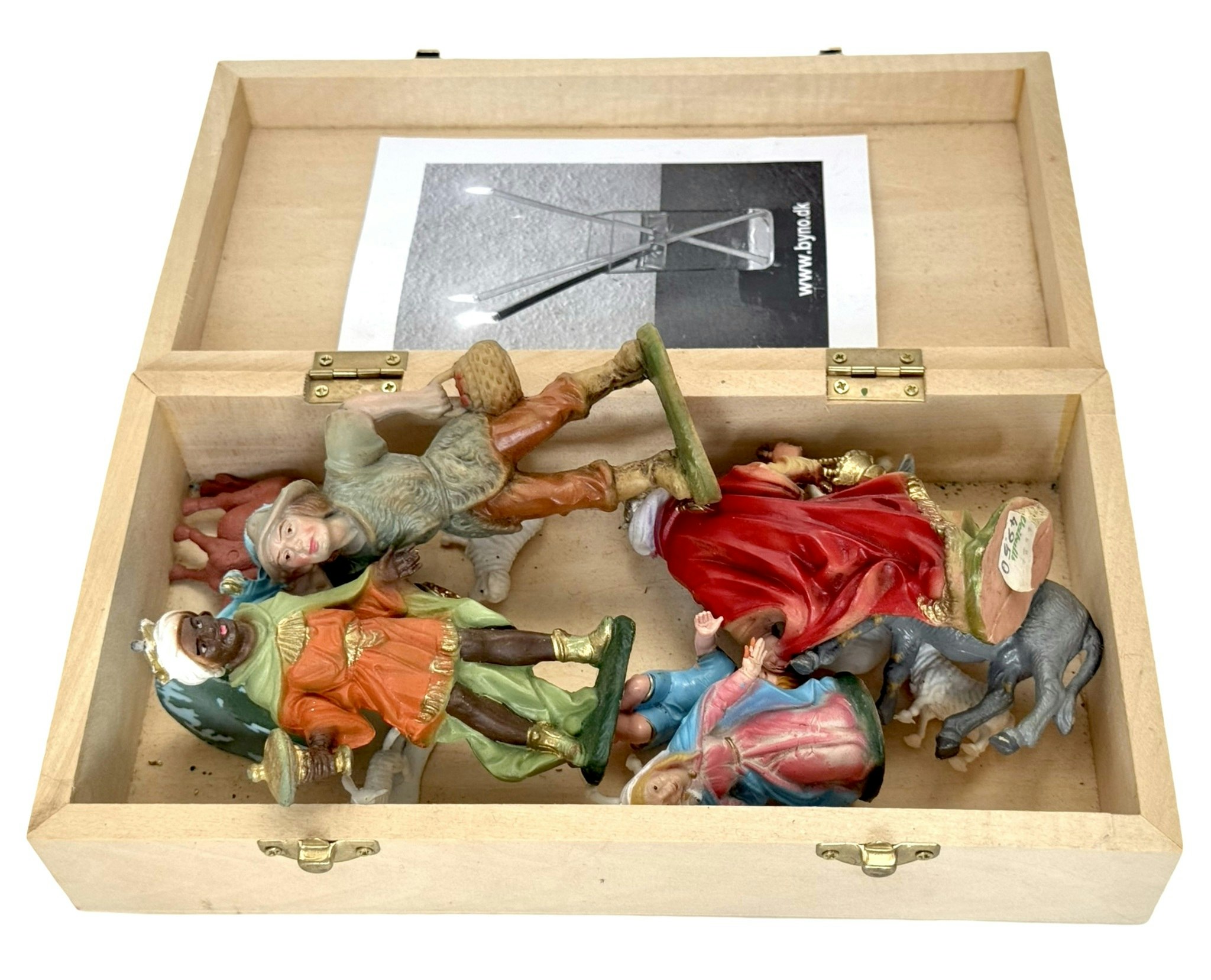 Vintage Nativity Julkråp Figurer, plast set