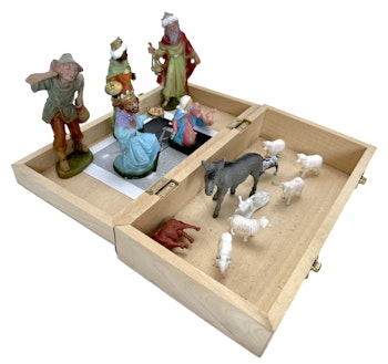Vintage Nativity Christmas Seimifiguurit, muovisetti