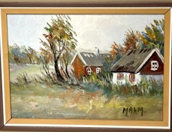 MALM, Olja på pannå, Landsbygd, signerad