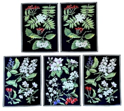 Vintage dukar, juldukar, Broderi, jullöpare med Almanack från 1978 m.m.