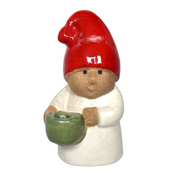 Ljusstake, Tomte, keramik, Design Lisa Larson, ur serien Advent, Gustavsberg.