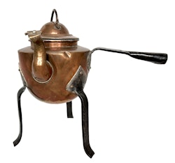 Kaffepanna, koppar på tre ben, 1800-tal