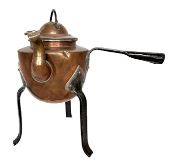 Kahvipannu, kupari kolmella jalalla, 1800-luku